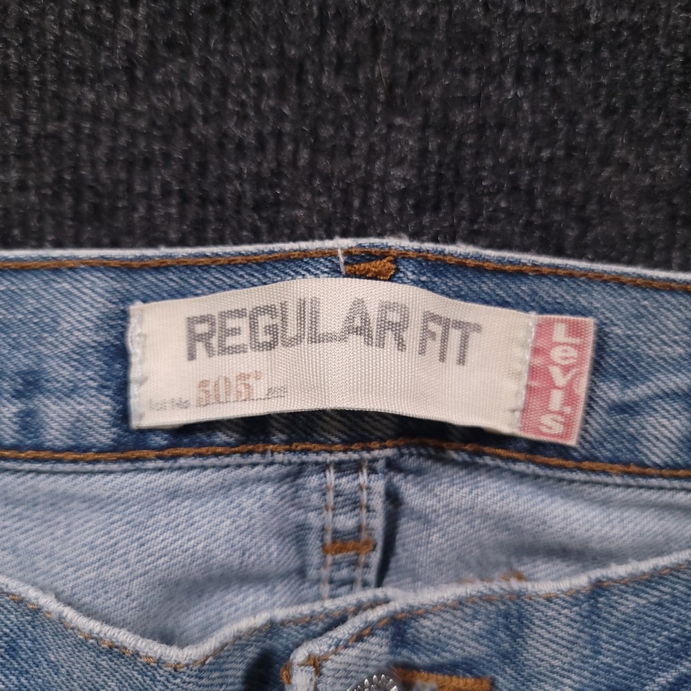 Levi's 505 Regular Fit Jeans Men's‎ 40x30 Blue Straight Leg Denim - Picture 8 of 15
